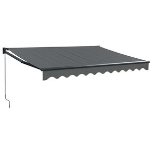 vidaXL Retractable Awning Anthracite 3x2.5 m Fabric and Aluminium