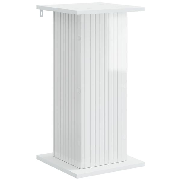 vidaXL Plant Stand High Gloss White 30.5 x 30 x 60.5 cm