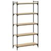 vidaXL Bookcase 5-Tier Sonoma Oak 80x30x154 cm Engineered Wood