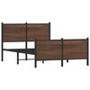 vidaXL Metal Bed Frame without Mattress Brown Oak 120x190 cm Small Double