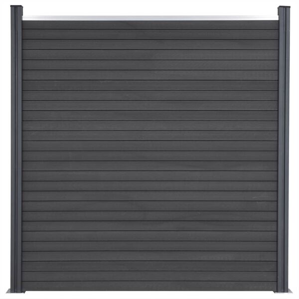 vidaXL Fence Panel Set Grey 180x186 cm WPC