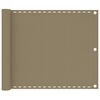 vidaXL Balcony Screen Taupe 75x300 cm HDPE