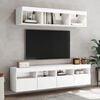 vidaXL 5 Piece TV Wall Units with LED White Engineered Wood