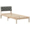 vidaXL Bed frame Brown and dark grey 80 x 200 cm Solid pine wood