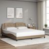 vidaXL Bed Frame with LED without Mattress "Zadar" Cappuccino 180x200 cm