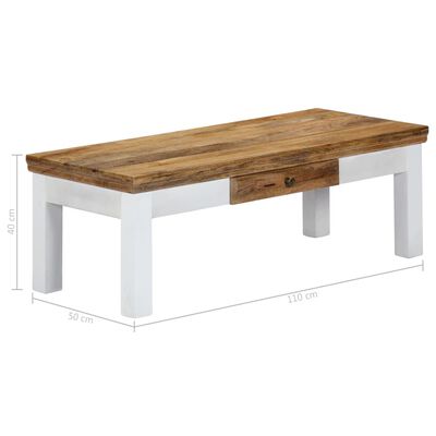 vidaXL Coffee Table 110x50x40 cm Solid Mango Wood
