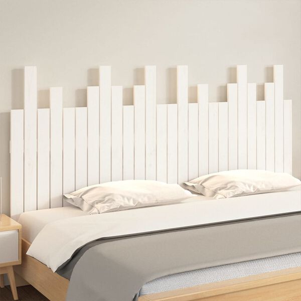 vidaXL Wall Headboard White 166x3x80 cm Solid Wood Pine