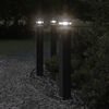 vidaXL Outdoor Floor Lamps with Sensors 3pcs Black 80 cm Aluminium