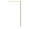 vidaXL Walk-in Shower Wall Gold 90 x 195 cm Tempered Glass