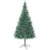 vidaXL Artificial Christmas Tree with Stand Green 210 cm PVC and Steel