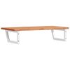 vidaXL Basin Shelf Wall Mounted Steel and Solid Wood Beech