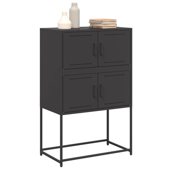 vidaXL Sideboard Black 68.5x38.5x107 cm Steel