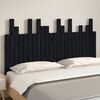 vidaXL Wall Headboard Black 146.5x3x80 cm Solid Wood Pine