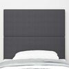 vidaXL LED Headboard with LED Strip Lights Dark grey 80 cm Fabric