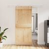 vidaXL Sliding Door with Hardware Set 90x210 cm Solid Wood Pine
