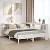 vidaXL Bookcase Bed without Mattress White 135x190 cm Solid Wood Pine
