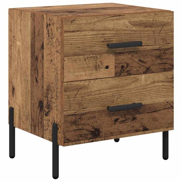 vidaXL Bedside Cabinet Old Wood 40 x 35 x 47.5 cm Engineered Wood