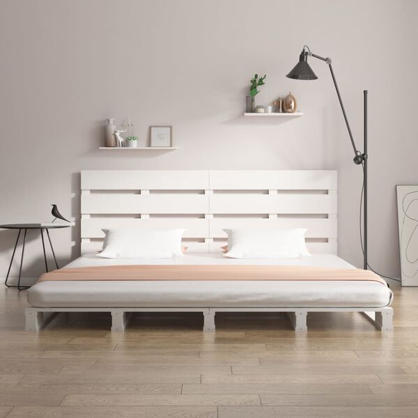 vidaXL Bed Frame without Mattress White 135x190 cm Double Solid Wood Pine