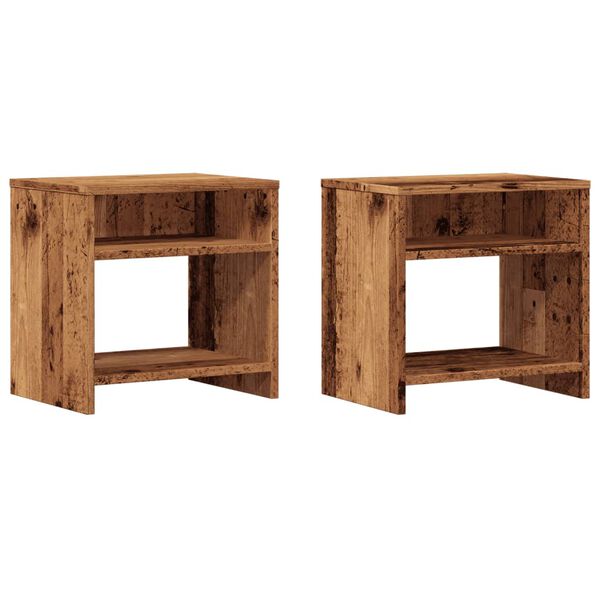 vidaXL Bedside Cabinets&nbsp;2 pcs Old Wood 40x30x40 cm Engineered Wood