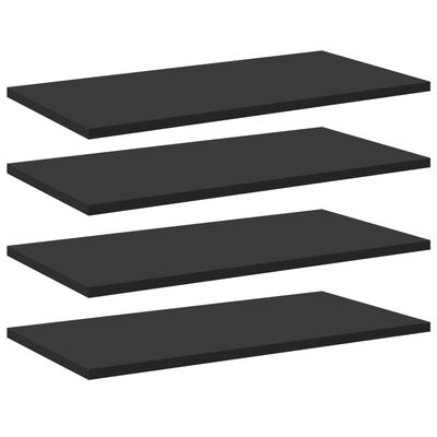 vidaXL Bookshelf Boards 8 pcs Black 60x30x1.5 cm Engineered Wood