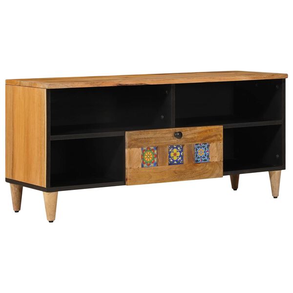 vidaXL TV Cabinet Natural 100 x 33.5 x 46 cm Solid Mango Wood