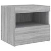 vidaXL Bedside Cabinet with LED Lights Grey Sonoma 50x40x45 cm