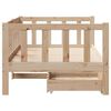 vidaXL Daybed with Drawers without Mattress 90x190 cm Single Solid Wood