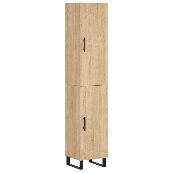 vidaXL Highboard Sonoma Oak 34.5x34x180 cm Engineered Wood