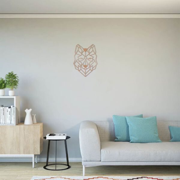 Homemania Wall Decoration Wolf 41x57 cm Steel Copper