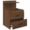 vidaXL Bedside Cabinet with 2 Drawers Brown Oak 40x36.5x62 cm