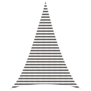 vidaXL Sunshade Sail 5 x 6 x 6 m HDPE Triangular Light Grey and White