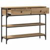 vidaXL Console Table Artisan Oak 100 x 25 x 75 cm Engineered Wood