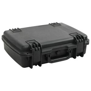 vidaXL Portable Flight Case Black 50.5x37x14.5 cm PP