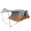 vidaXL Camping Tent Tunnel 5-Person Grey and Orange Waterproof