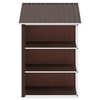 vidaXL Garden Shed with Rack Brown 205x130x183 cm Iron