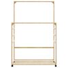 vidaXL Clothes Rack with Shelves and Wheels 90x35x155 cm Bamboo