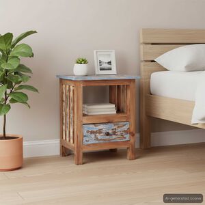 vidaXL Bedside Cabinet 41x30x50 cm Solid Mahogany Wood