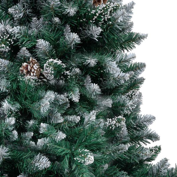vidaXL Artificial Christmas Tree with Pine Cones and White Snow 180 cm