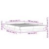 vidaXL Bed Frame without Mattress Concrete Grey 140x190 cm