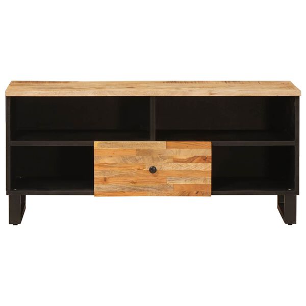 vidaXL TV Cabinet with Drawer Brown 100 x 33 x 46 cm Solid Mango Wood