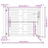 vidaXL Garden Gate Anthracite 100x75 cm Steel Square Design