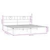 vidaXL Metal Bed Frame without Mattress with Headboard White 193x203cm