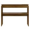 vidaXL Console Table Brown Oak 102x30x80 cm Engineered Wood