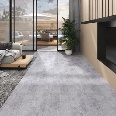 vidaXL PVC Flooring Planks 5.02 m² 2 mm Self-adhesive Cement Grey
