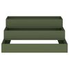 vidaXL Garden Planter Olive Green 90 x 90 x 35 cm Cold-rolled Steel