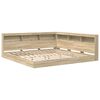vidaXL Bookcase Bed Sonoma oak 180 x 200 cm Engineered wood