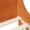 vidaXL Bed Frame without Mattress Wax Brown 140x200 cm Solid Wood Pine