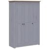vidaXL 3-Door Wardrobe Grey 118x50x171.5 cm Pine Panama Range