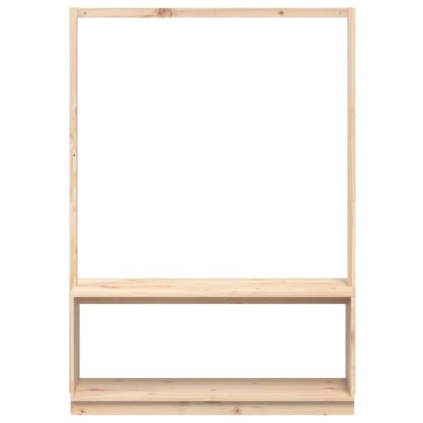 vidaXL Clothes Rack with Shoe Storage 113x40x157.5 cm Solid Wood Pine