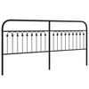 vidaXL Metal Replace Headboard Black 200 cm